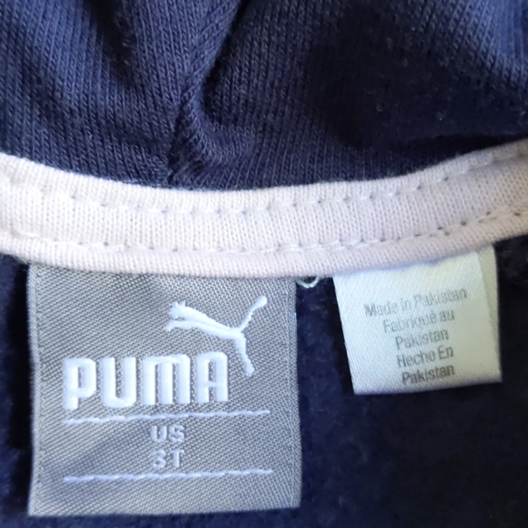 Puma Kids Navy Blue Long Sleeves Sports Jacket 3T - Picture 5 of 6